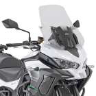 Cupolino maggiorato di 18,5 cm trasparente D4126ST realizzato da Givi per moto enduro stradale Kawasaki Versys 1000 dal 2019.