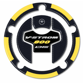 Labelbike 7438649960516 adesivo paraserbatoio carbon e giallo per la moto  Suzuki V-Strom 800DE