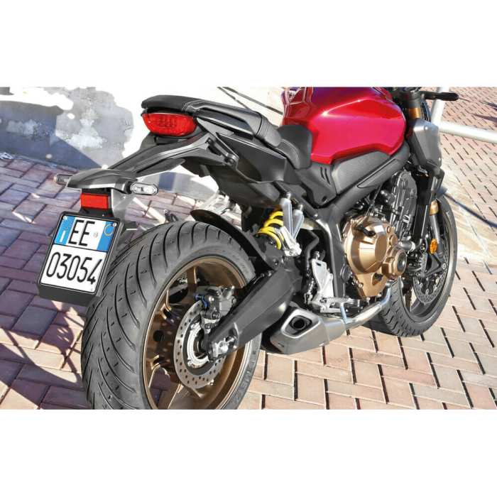 Lampa 90143 porta targa moto universale nero