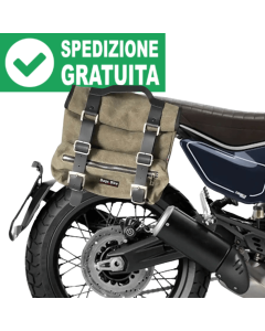 Bags & Bike SCR-04 Sahara borse Canvas verde per Ducati Scrambler 800 e 400 dal 2024.