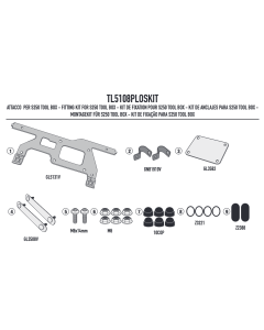 Givi TL5108PLOSKIT kit per il montaggio del Tool Box S250