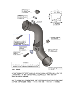 LeoVince 80046 raccordo elimina catalizzatore per CFMoto 800MT.