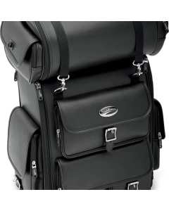 Saddlemen 3515-0096 Drifter borsa moto Sissy Bag in pelle nera.