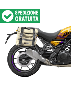 Bags & Bike Sahara borse laterali Canvas grigio per Guerrilla 450