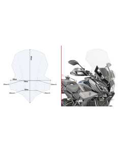 Givi 2139DT Yamaha Tracer 900 e 900GT cupolino alto trasparente