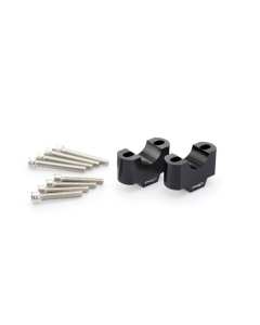 Puig 3741N risers in alluminio anodizzato nero da 30 mm per manubri moto da 29