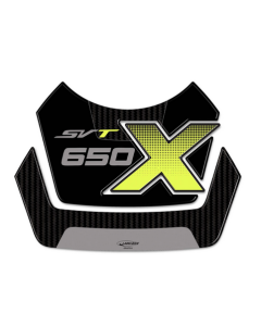 Adesivo paraserbatoio carbon e giallo fluo per QJMotor SVT 650 X.