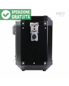 Unit Garage Atlas valigia moto laterale in alluminio nera da 47 litri AL2_BL