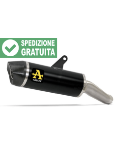 Arrow 72641AKN terminale in alluminio nero con fondello carbon per XL750 Transalp.