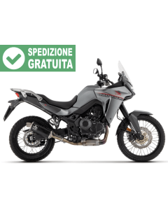 Arrow 72641AON terminale in alluminio nero con fondello inox per Honda XL750 Transalp.