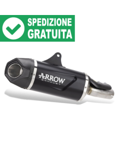 Arrow 72651AKN terminale alluminio nero con fondello carby per Bmw R 1300 GS.