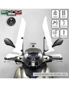 Biondi 8061298 parabrezza Linea Club per Piaggio Beverly 300/400 HPE/HPE S dal 2021.