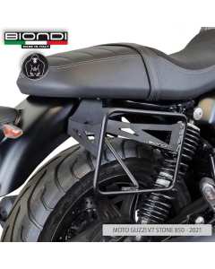 Biondi 8901036 coppia di telaietti porta borse laterali per Moto Guzzi V7 850