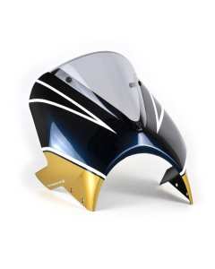 Pyramid 23500K fly screen cupolino carenato per Kawasaki Z900 Rs dal 2022 Metallic Blue/Gold.