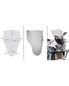 GIVI D1144S Cupolino specifico Fumè per HONDA CRF1000L AFRICA TWIN (18 > 19, CRF1000L AFRICA TWIN ADVENTURE SPORTS (18 > 19) 