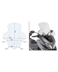 Givi D3115ST parabrezza alto trasparente per scooter Suzuki Burgman 400 dal 2017