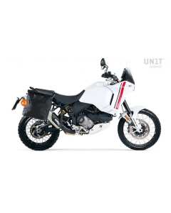 Unit Garage 2xUG002+AL0C+3901 coppia di valigie Khali con telaietti silver per Ducati DesertX