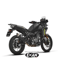 EXAN terminale OV-Rally in acciaio inox nero XCF01-00-ORN per CFMoto 450MT.