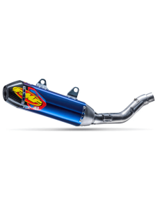 FMF Racing 042396 terminale Factory 4.1 blu in titanio per Kawasaki KX 250 F e KX 250 X.