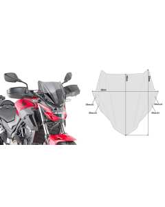 Givi 1176A cupolino fumè per moto Honda CB500F dal 2019