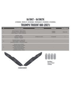 Givi 6419KIT kit per montare i telaietti TE6419 senza il portapacchi SR6419