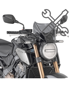 Givi A1173A attacchi per montare il cupolino fumè 1173S per moto Honda CB650R dal 2019 e dal 2021.