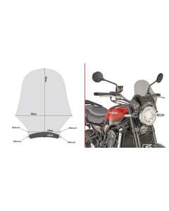 Givi A210 cupolino moto universale fumè