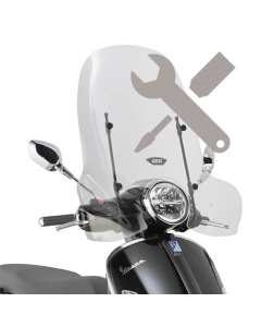 Givi A5620A attacchi per il parabrezza 104A sulla Vespa GTS 125-300 e GTS Super dal 2023.