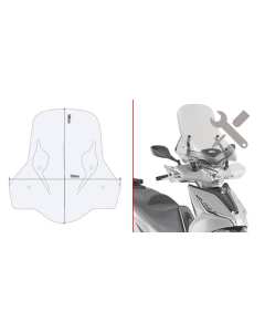 Givi D6114KIT attacchi per il parabrezza 6114DT su Kymco Agility 300 R19 dal 2019