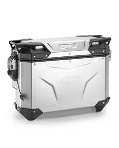 Givi OBKEVS33AAR valigia laterale Trekker Outback Evo Smart in alluminio anodizzato.