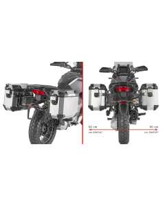 Givi PLO8208CAM telaietti porta valigie laterali Monokey CAM-SIDE per Moto Guzzi Stelvio 1000.