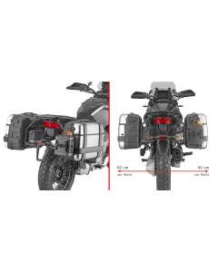 Givi PLO8208MK telaietti porta valigie laterali Monokey per Moto Guzzi Stelvio 1000.