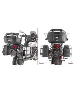 Givi PLO8209MK telaietti porta valigie laterali per Moto guzzi V85TT dal 2024.