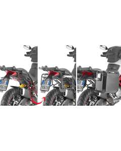 Givi PLOR7412CAM porta valigie laterali in alluminio Trekker Outback per moto Ducati Multistrada 950S dal 2019