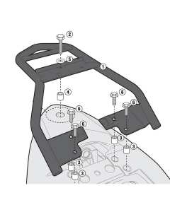 GIVI SR3103 attacco posteriore bauletto per moto SUZUKY Inazuma 250 (12 > 16)