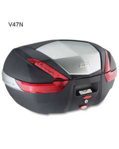 Givi V47N bauletto moto monokey catadiottri rossi cover alluminio