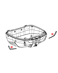 Givi Z6573CR ricambio coppia di modanature fondo per bauletto Maxia 5