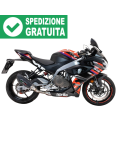 GPR GP Evo4 Black Titanium A.78.CAT.GPAN.BLT scarico completo omologato per Aprilia RS 457.