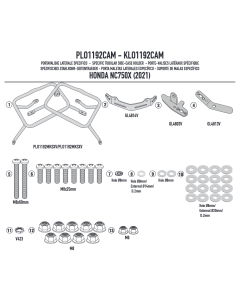 Kappa KLO1192CAM telaietti porta valigie laterali Monokey CAM-SIDE per la moto Honda NC 750 X dal 2021