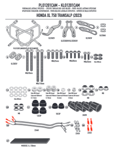 Kappa KLO1201CAM telaietti valigie laterali CAM-SIDE per la moto XL750 Transalp dal 2023