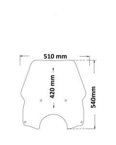 Isotta SC812 cupolino alto per la moto Husqvarna Norden 901 fumè chiaro