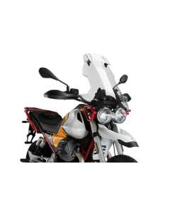 Puig 21442W cupolino Touring trasparente con spoiler superiore per Moto Guzzi V85TT.