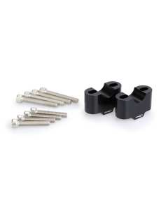 Puig 3672N risers neri alti 20mm per manubri moto dal diametro di 22 mm