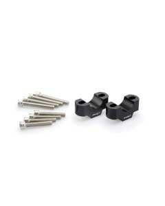 Puig 3740N risers in alluminio anodizzato neri alti 20 mm. per manubri moto diametro 29