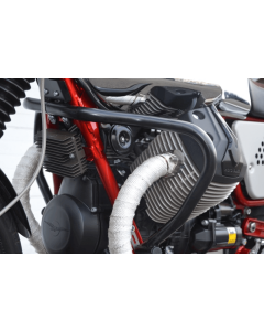 RDmoto CF44KD paramotore tubolare nero Moto Guzzi V7