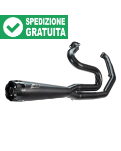 ZARD ZHD013S00SAO-B scarico completo nero 2 in 1 per Harley Davidson Touring M8.