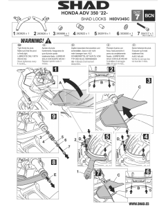 Shad H0DV34SC staffa per antifurto manubrio Honda ADV 350.