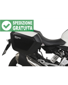 Shad W0G317IF coppia di tealietti porta valigie laterali rigide per moto Bmw G 310 R e G 310 GS