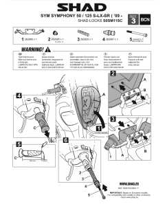 Shad S0SM11SC staffa per antifurto manubrio Shad Lock su SYM Symphony 50-125 S LX SR