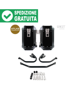 Unit Garage AL11C_BL+4008 valigie nere frameless per Bmw R 1300 GS.